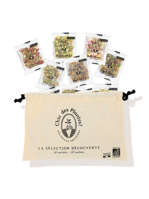 Discovery set : 10 varieties of organic herbal teas x 2 tea bags